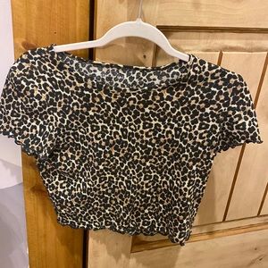 Cheetah print top.